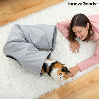 Collapsible Pet Play Tunnel - Interactive Fun for Cats