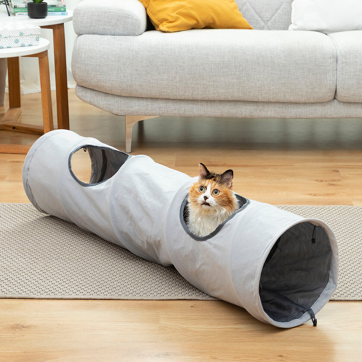 Collapsible Pet Play Tunnel - Interactive Fun for Cats