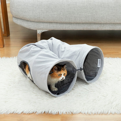 Collapsible Pet Play Tunnel - Interactive Fun for Cats