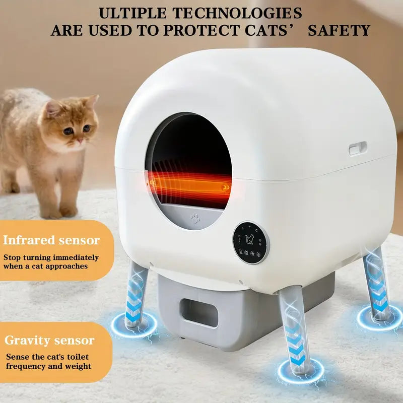Self-Cleaning Cat Litter Box – Upgraded Automatic Litter